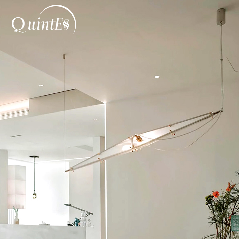 Interior Design Hall - LED Cam Avize Minimalist Tasarım Gümüş