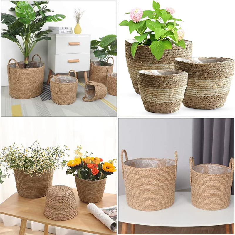 Rattan Tray Handle - 1 adet el dokuması doğal rattan