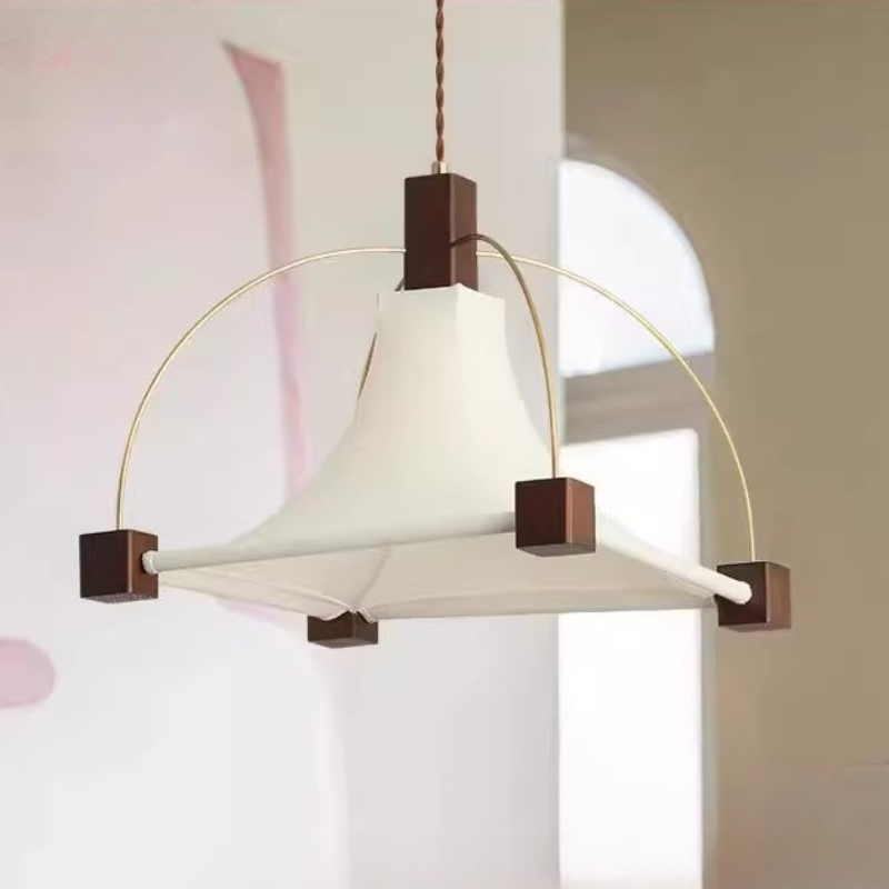 Interior Design Remote - Tasarımcı Şık Kare Kumaş Restoran Sarkıt