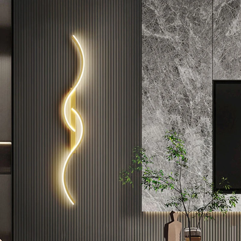 Interior Design Gold - Modern Led Duvar Dekor Lambası Oturma