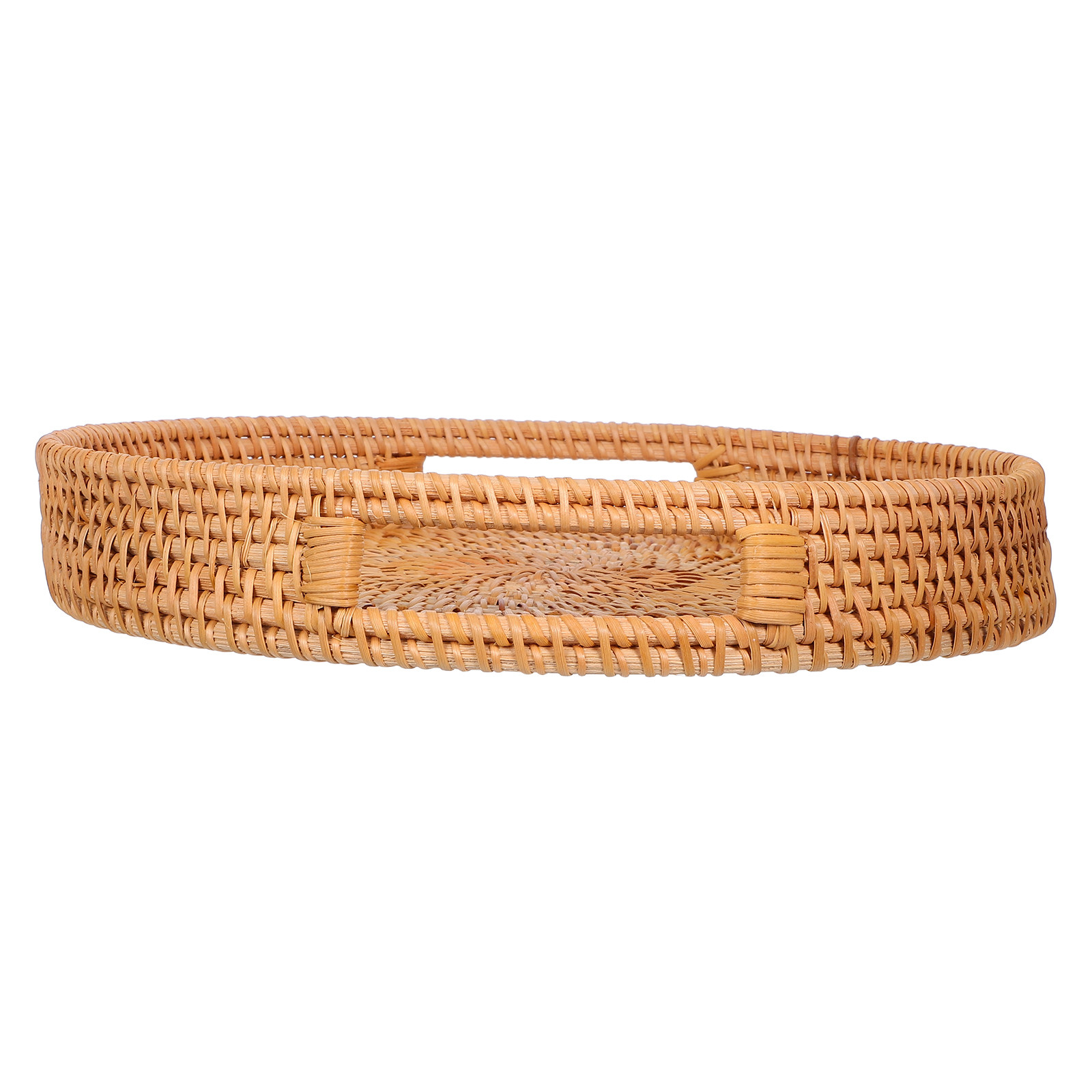 Rattan Tray Handle - 14 inç yuvarlak rattan büyük servis