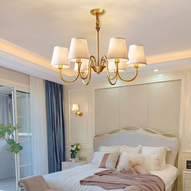 Interior Design Gold - Bakır Avize Oturma Odası Yatak Odası