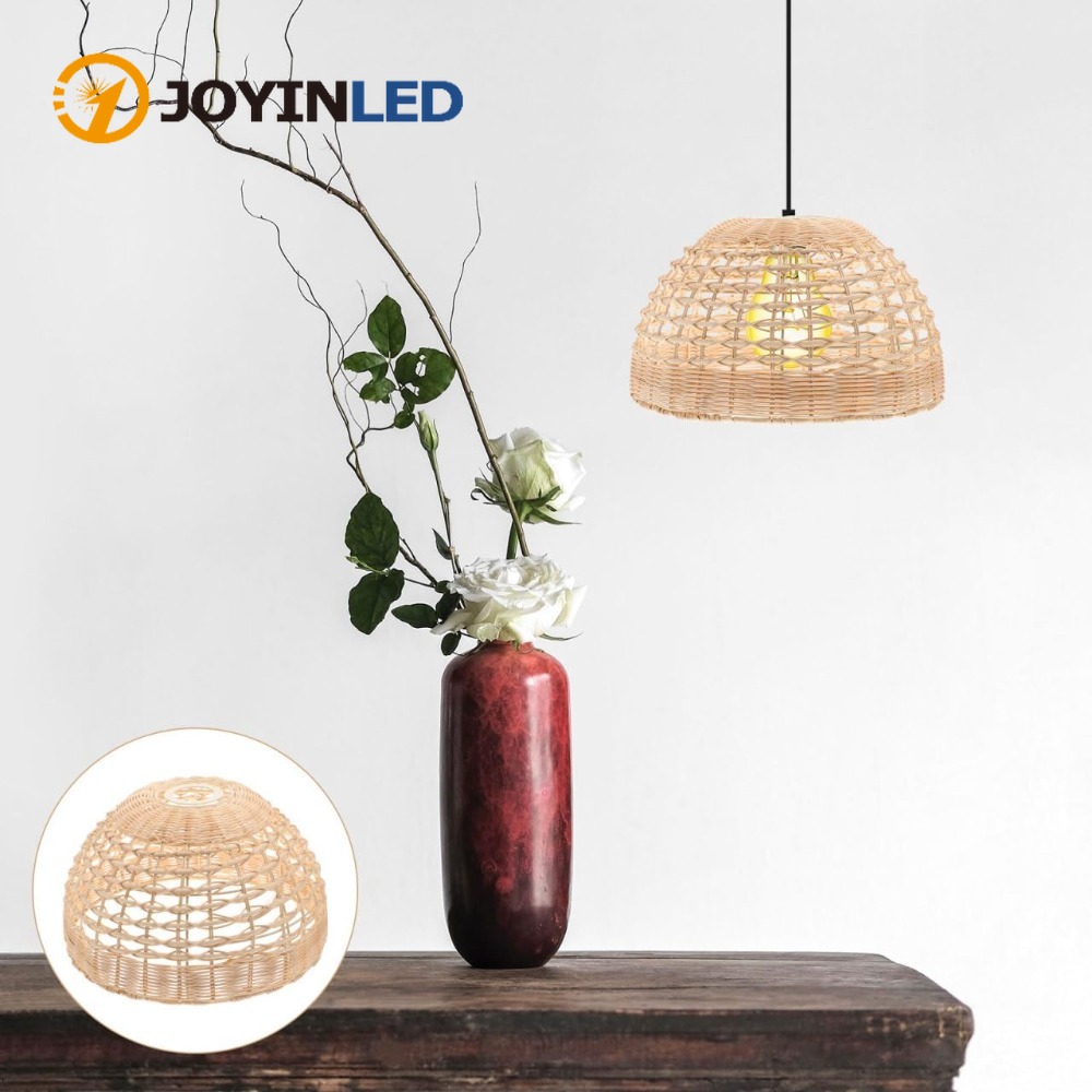 Wicker Pendant Shade - Rattan Sarkıt Lamba Dokuma Kafes Asılı