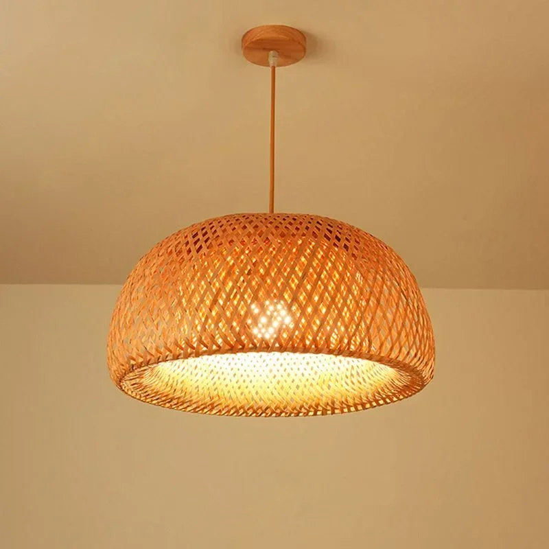 Wicker Pendant Shade - Bambu fener 38/45cm kolye lamba doğal