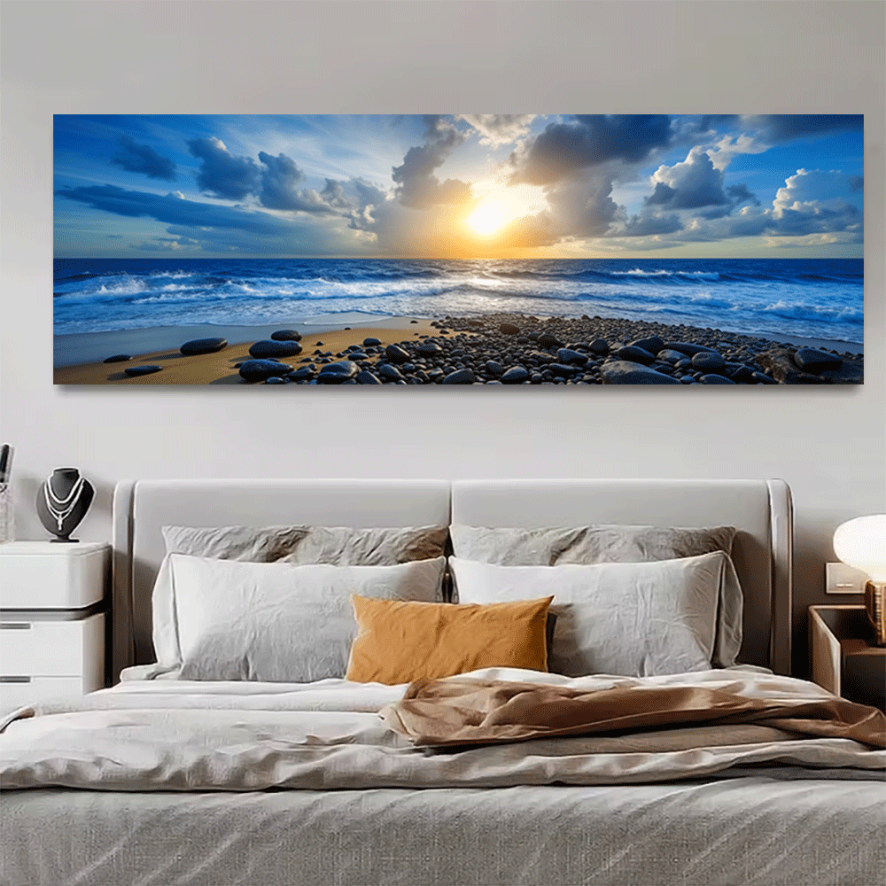 Interior Design Apartment - 1 adet-tuval posteri çerçevesiz okyanus gün