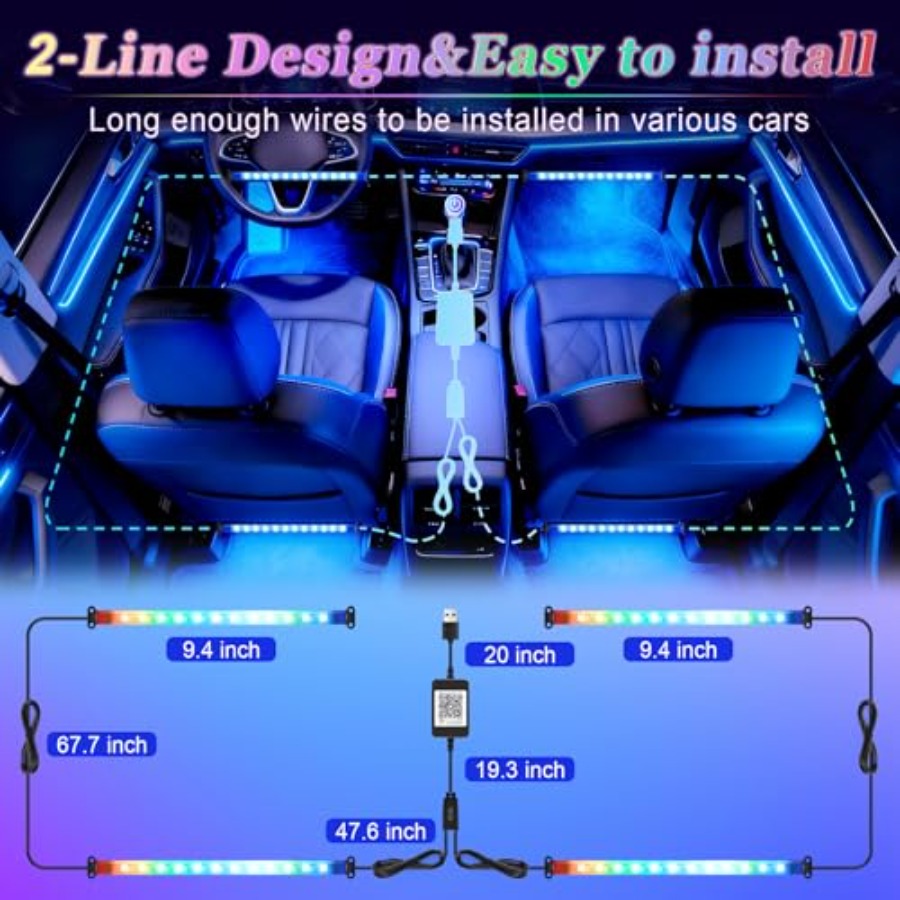 Akıllı Araç İçi LED Işıkları,  - Interior Design Remote incelemesi ve fiyatı