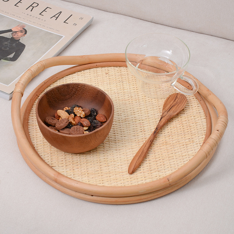 Doğal Rattan Dokuma Tepsi, Sak - Rattan Tray Handle incelemesi ve fiyatı