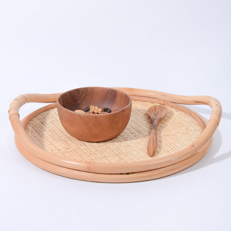 Doğal Rattan Dokuma Tepsi, Sak - Rattan Tray Handle incelemesi ve fiyatı