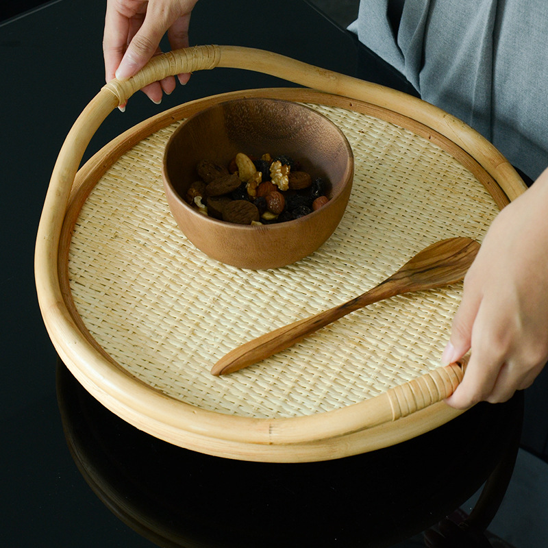 Doğal Rattan Dokuma Tepsi, Sak - Rattan Tray Handle incelemesi ve fiyatı