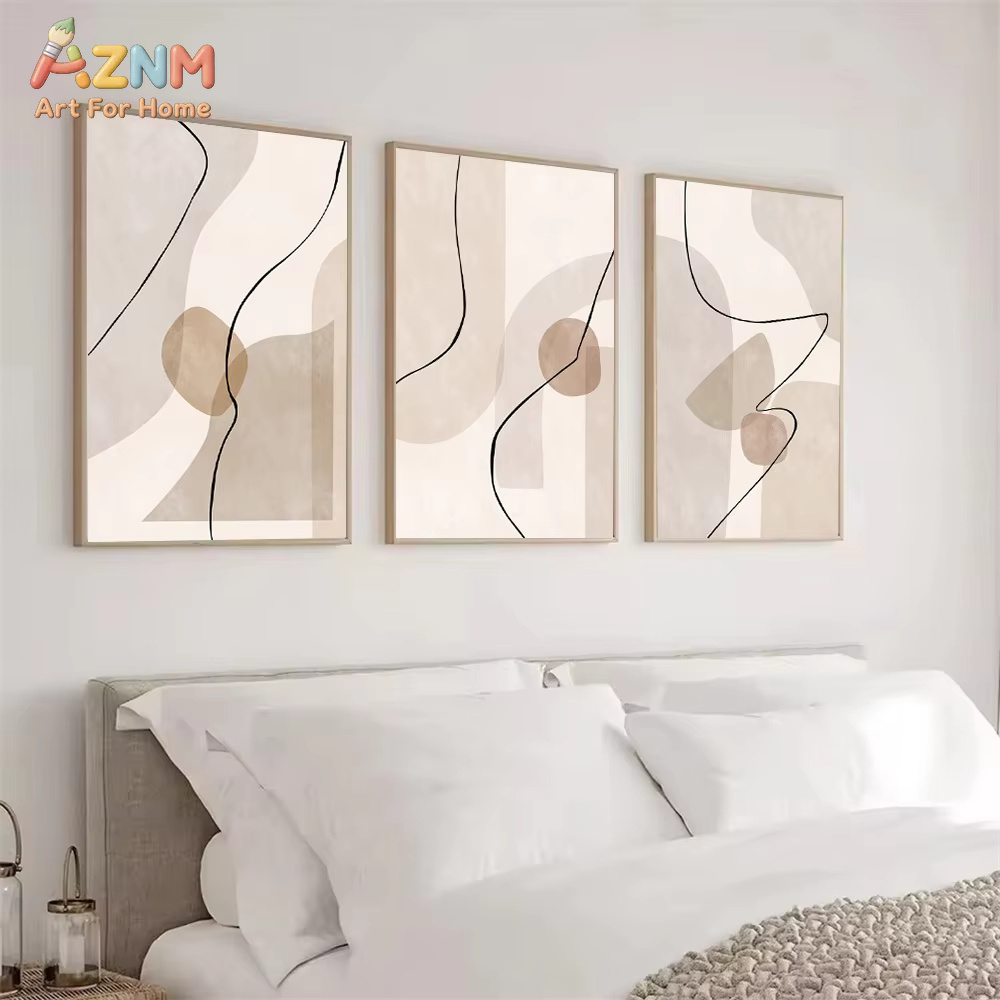 Soyut Bej Geometri Çizgi Duvar - Interior Design Apartment incelemesi ve fiyatı