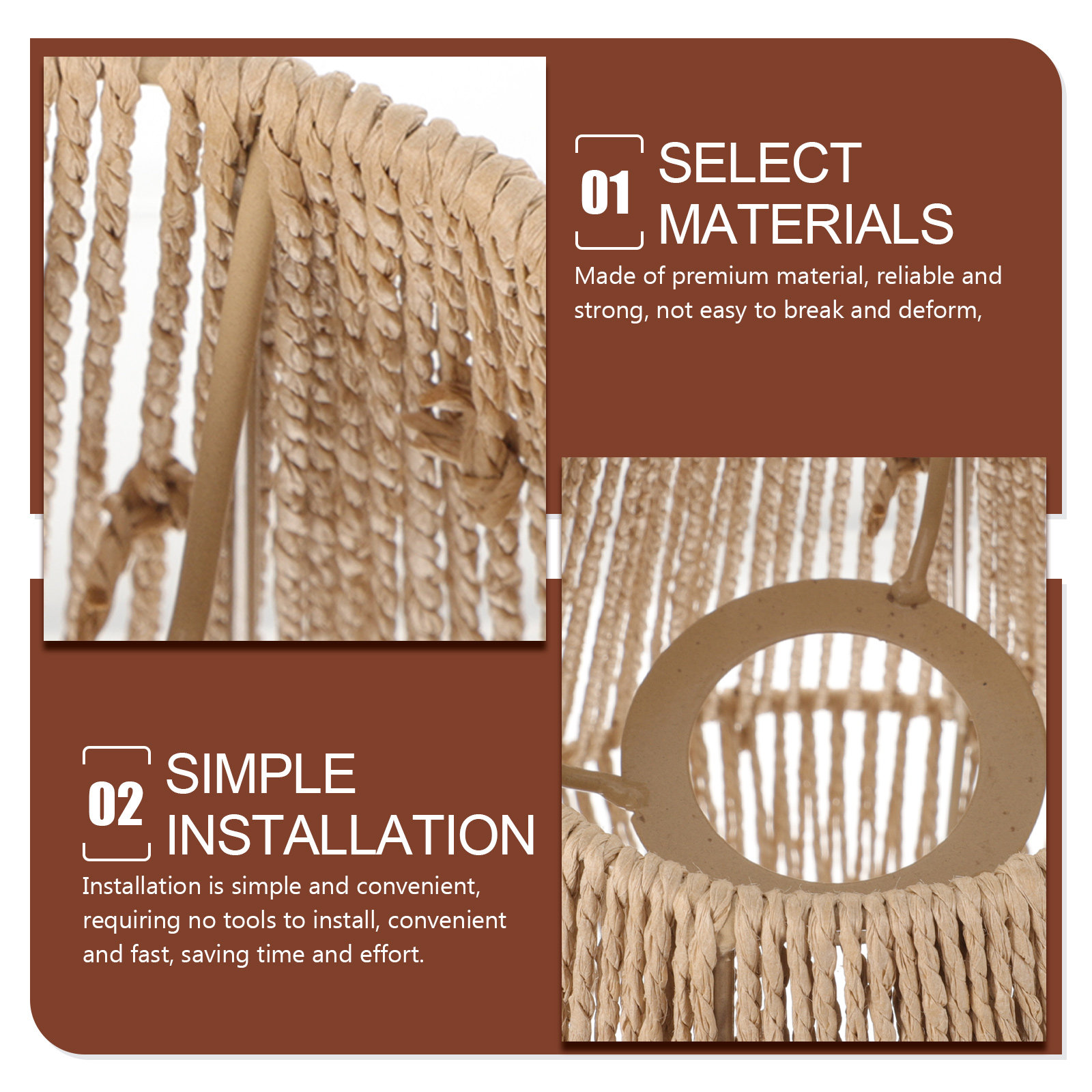 Dokuma Abajur Retro Rustik Min - Wicker Pendant Shade incelemesi ve fiyatı