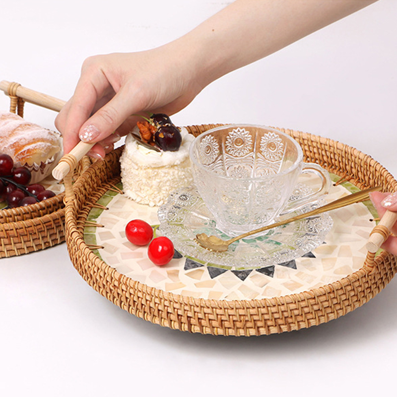 Vintage el yapımı Rattan dokum - Rattan Tray Handle incelemesi ve fiyatı