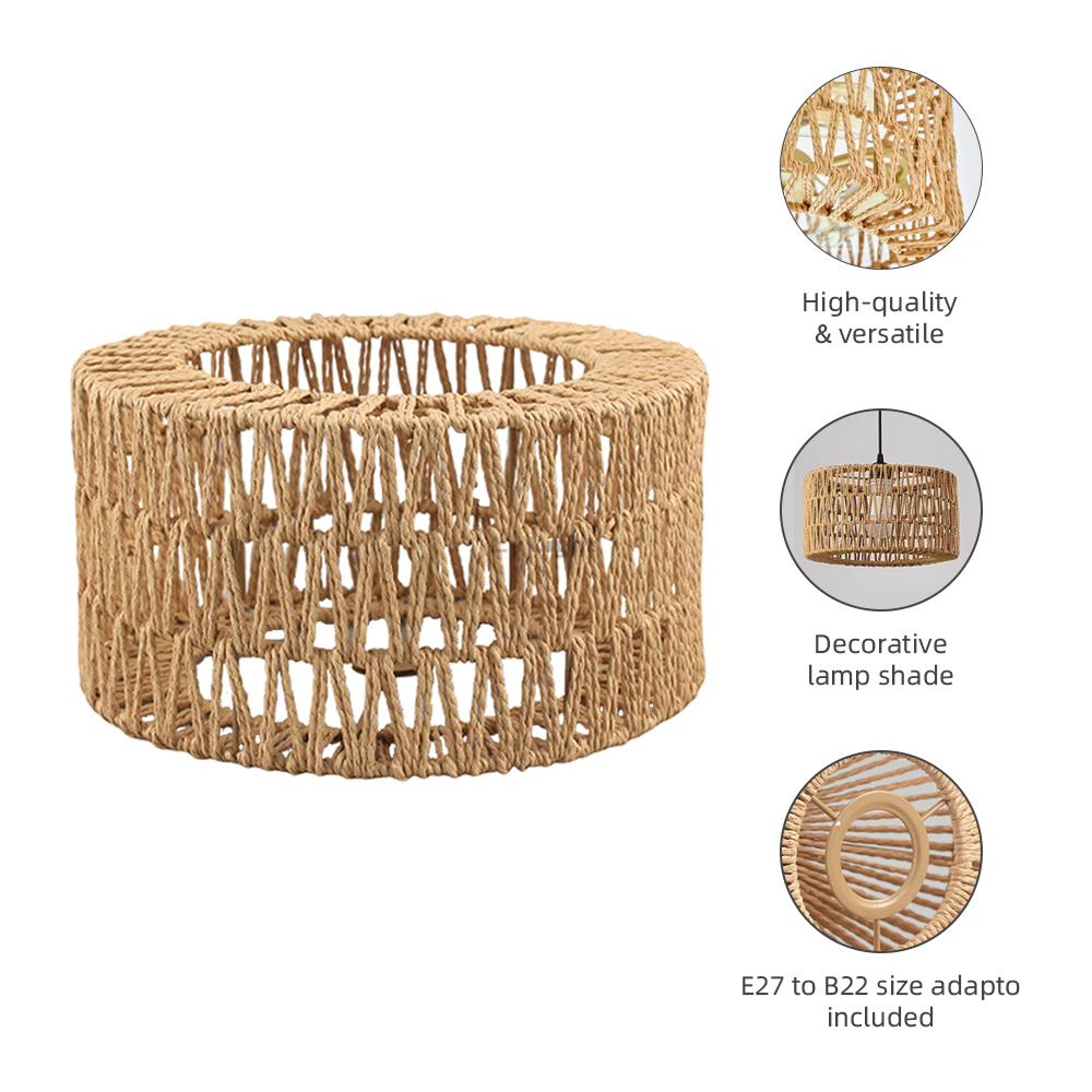 Rattan lamba gölge E27 hasır d - Wicker Pendant Shade incelemesi ve fiyatı