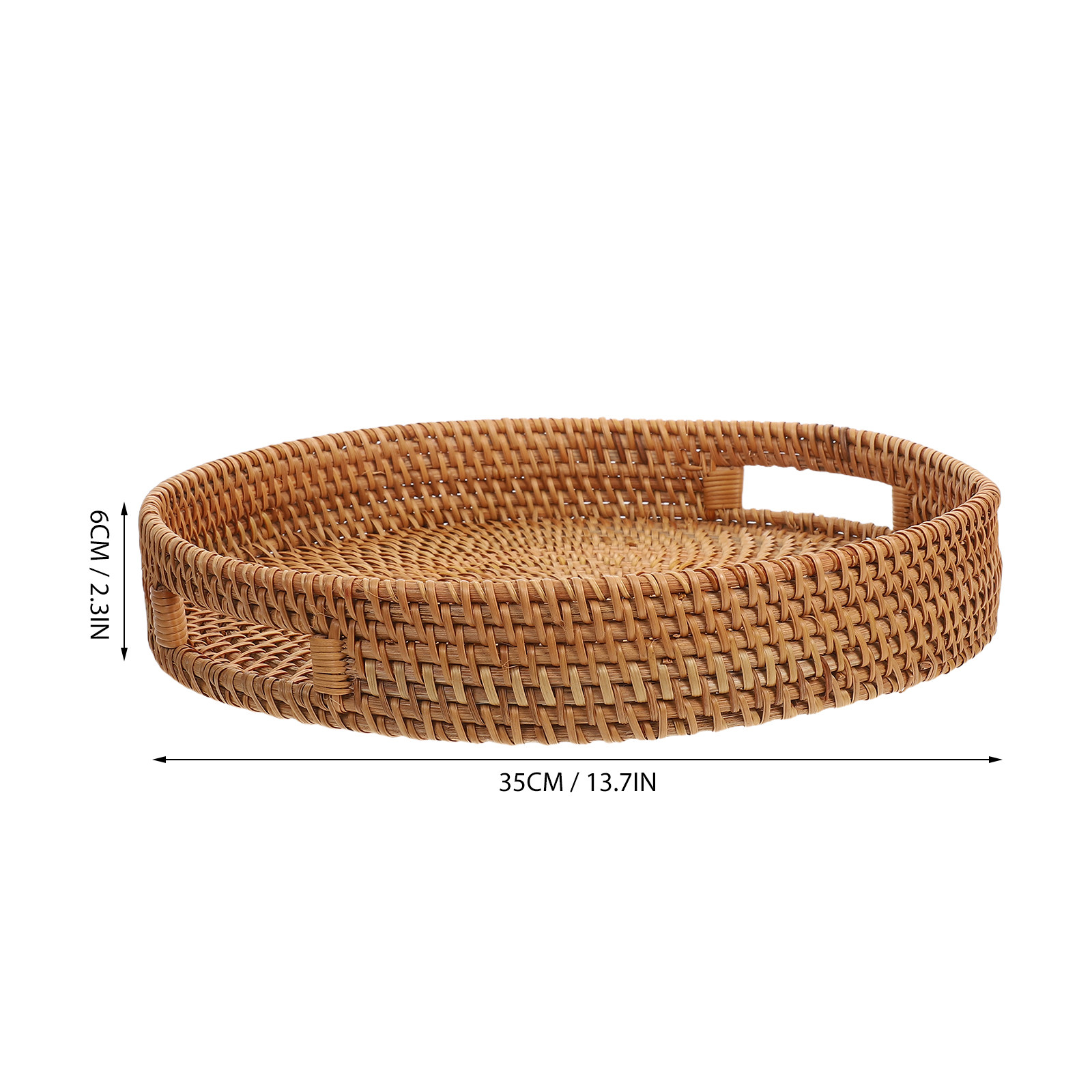 14 inç yuvarlak rattan büyük s - Rattan Tray Handle incelemesi ve fiyatı