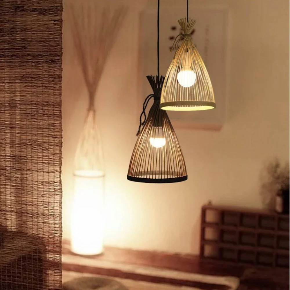 Japon avize doğal bambu Rattan - Wicker Pendant Shade incelemesi ve fiyatı