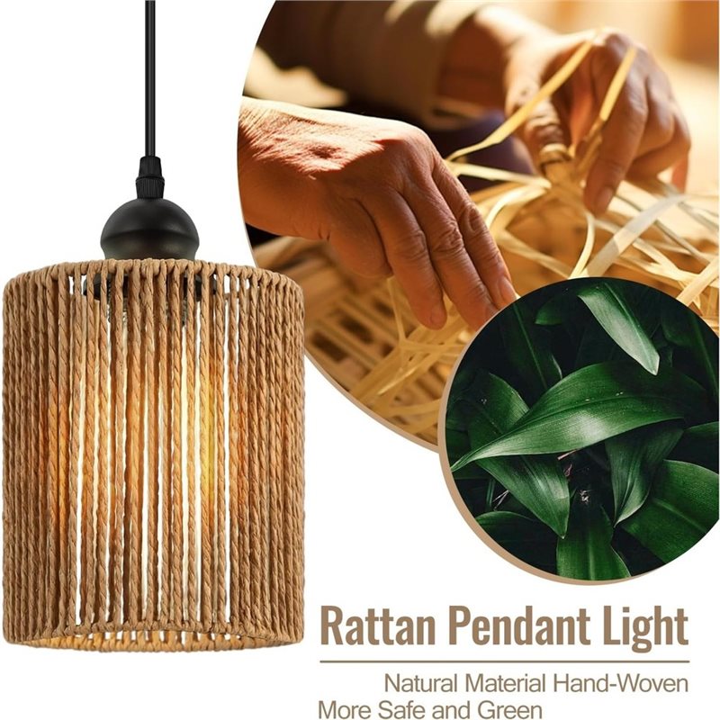 ABKL-El Dokuması Hasır Abajur, - Wicker Pendant Shade incelemesi ve fiyatı