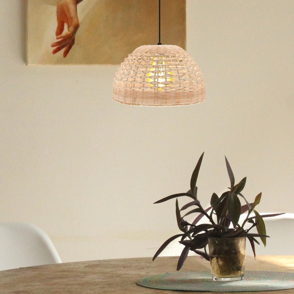 Rattan Sarkıt Lamba Dokuma Kaf - Wicker Pendant Shade incelemesi ve fiyatı