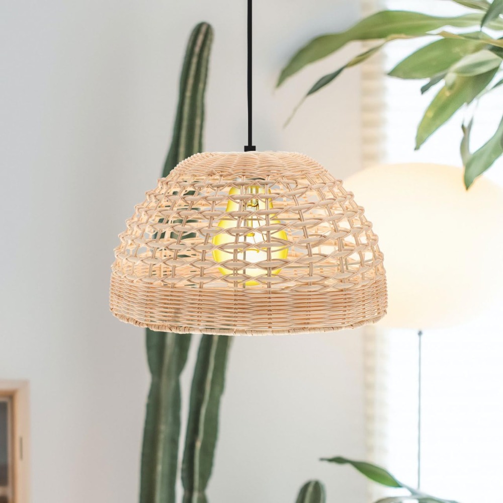Rattan Sarkıt Lamba Dokuma Kaf - Wicker Pendant Shade incelemesi ve fiyatı