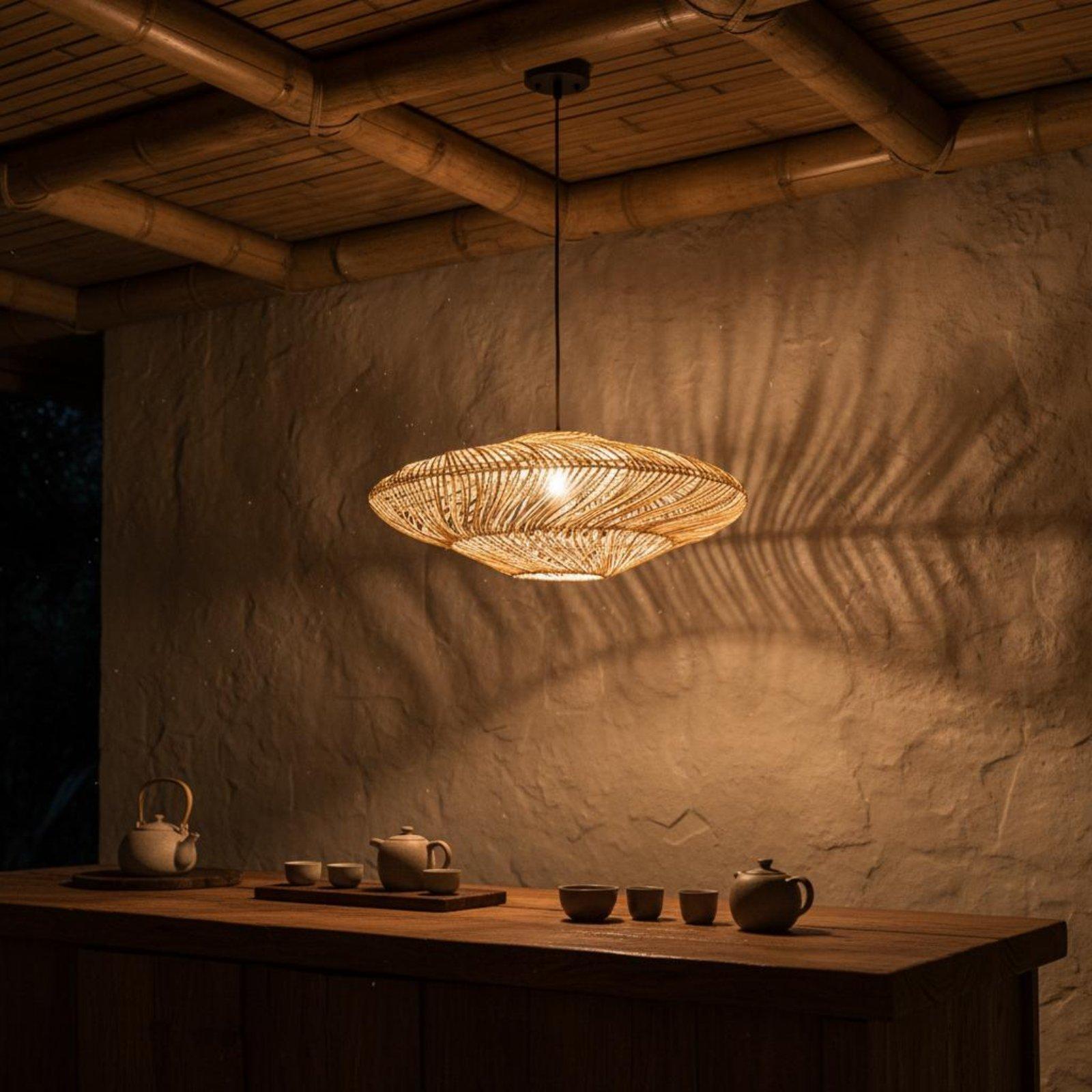 Yaratıcı Rustik Dokuma Abajur, - Wicker Pendant Shade incelemesi ve fiyatı