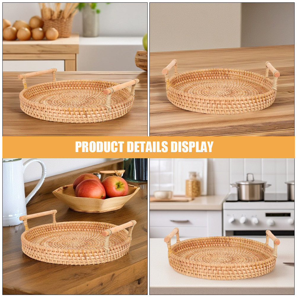 32Cm Yuvarlak El Yapımı Rattan - Rattan Tray Handle incelemesi ve fiyatı