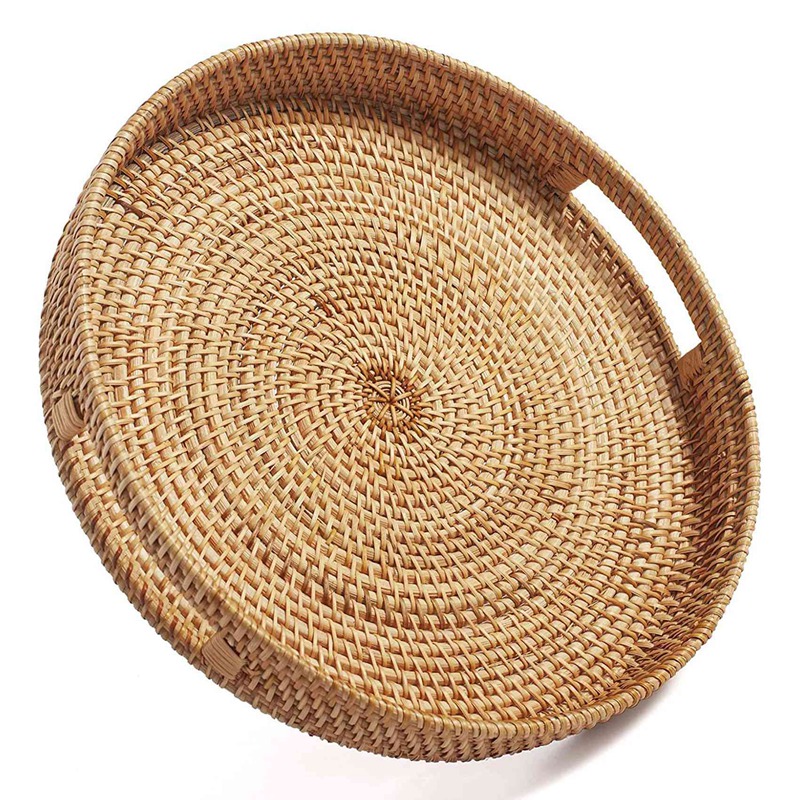 Yuvarlak Rattan Servis Tepsisi - Rattan Tray Handle incelemesi ve fiyatı