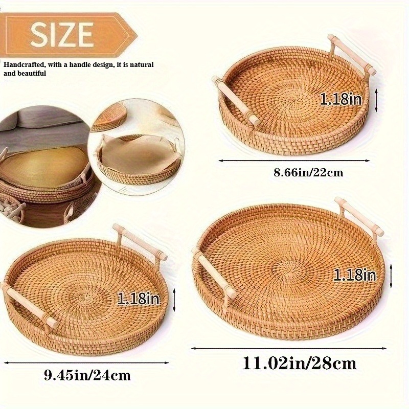 El Yapımı Çift Saplı Rattan Yu - Rattan Tray Handle incelemesi ve fiyatı